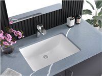 Pelican PL-3099 Porcelain Undermount Bathroom Sink 18" x 13" - Bone