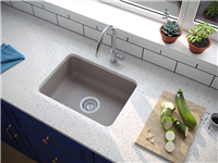 Pelican PL-350 Granite Composite Undermount Kitchen Sink 19 3/4'' x 14 7/8" - Concrete