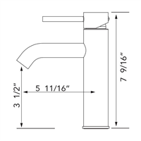 (image for) Pelican PL-8113 Single Hole Bathroom Faucet - Chrome