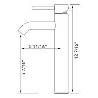(image for) Pelican PL-8114 Single Hole Vessel Bathroom Faucet - Chrome