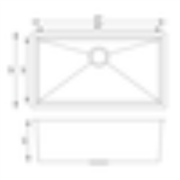 (image for) Pelican PL-HA115 R15 16G Handmade 16 Gauge Stainless Steel Undermount Kitchen Sink 32'' x 18'' w/ Micro Radius Corners
