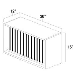 (image for) White Shaker 30" x 15" Plate Rack - WS-PR3015