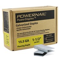 Powernail PS-1505 15.5 Gauge 1-1/2 Inch Length 1/2 Inch Crown Hardwood Flooring Staples - 5000 Per Box