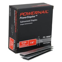 Powernail PS-18087 18-Gauge 1/4-Inch Crown 7/8-Inch Length Galvanized Flooring Staples - 5000 Per Box