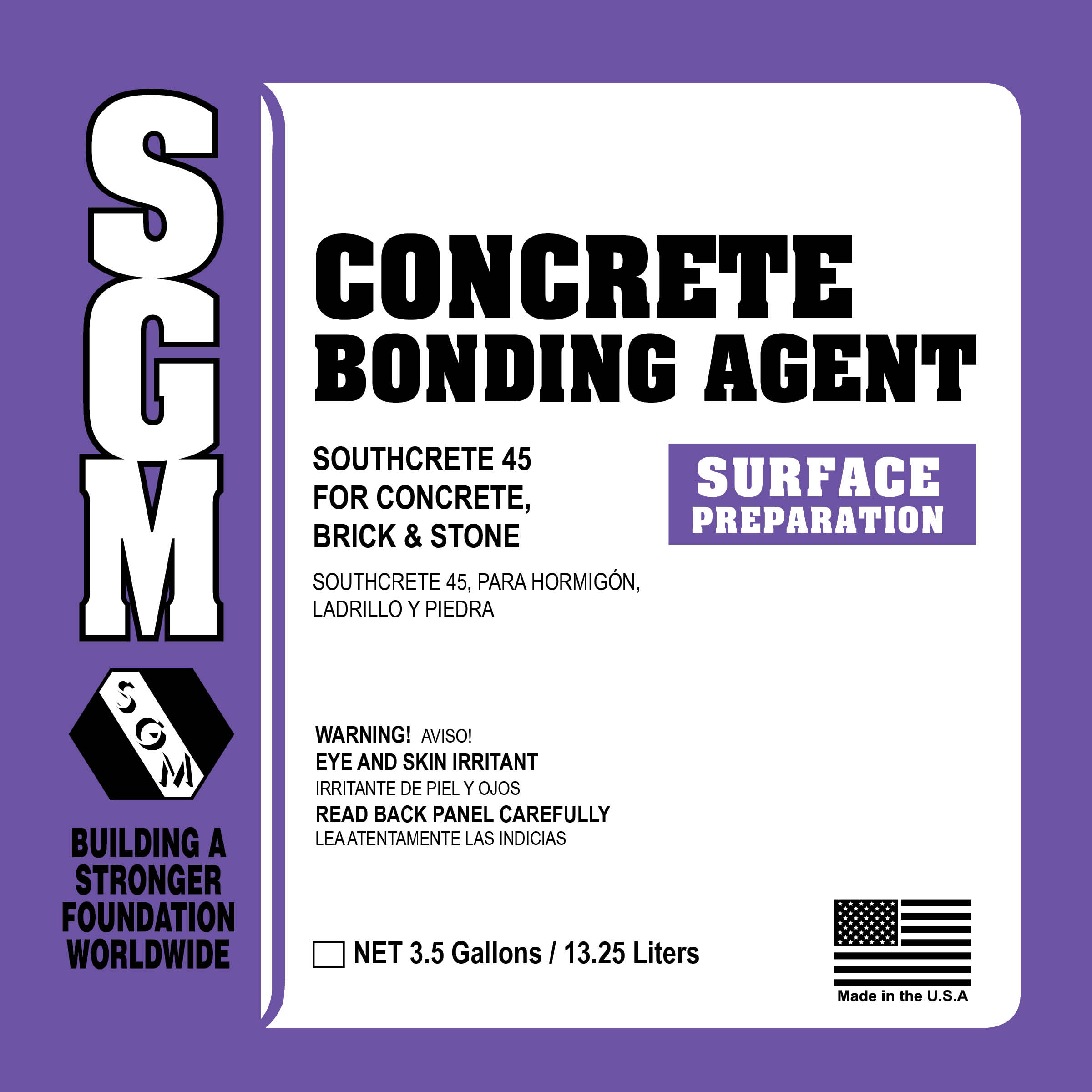 SGM SC45 Southcrete 45 Concrete Bonding Agent - 5 Gal.