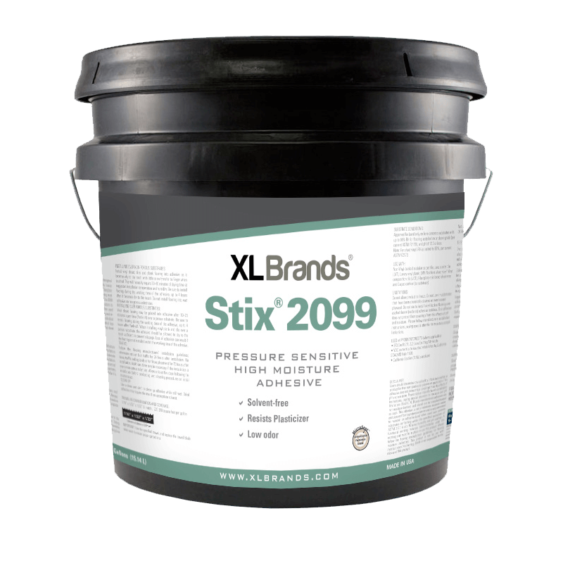 XL Brands Stix 2099 Pressure Sensitive High Moisture Adhesive - 4 Gal. Pail