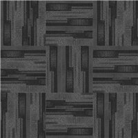 Next Floor Dedication 13" x 39" Solution Dyed Twisted Polypropylene Modular Commercial Carpet Tile - Tuxedo 712 012
