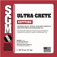 SGM UWA103 Ultra-Crete Multi-Purpose Thin-Set Mortar White - 50 Lbs.