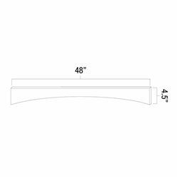 (image for) White Shaker 48" Arched Valance - WS-VA48