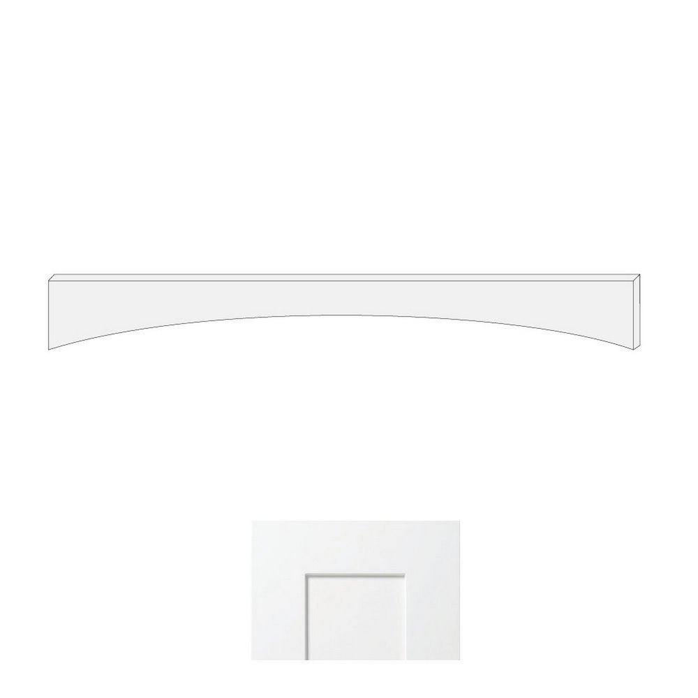 White Shaker 48" Arched Valance - WS-VA48 - Click Image to Close