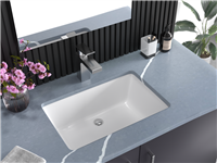 Pelican PL-3033 Porcelain Undermount Bathroom Sink 18-1/2" x 11" - Bone