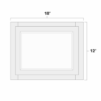 Aspen White 18" x 12" Single Decorative Stacker Wall Cabinet w/ Plain Glass Door - ASP-W1812PG