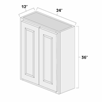Aspen White 24" x 36" Double Doors Wall Cabinet - ASP-W2436