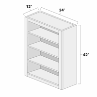 Aspen White 24" x 42" Double Doors Wall Cabinet - ASP-W2442