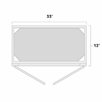 Aspen White 33" x 15" Bridge Wall Cabinet - ASP-W3315