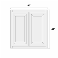 Aspen White 42" x 42" Double Doors Wall Cabinet - ASP-W4242