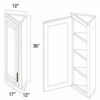 West Point Grey 12" x 36" Angled End Wall Cabinet - WPG-WCA1236
