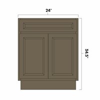 Winchester Grey 24" Double Doors & Single Drawer Base Cabinet - WIN-B24
