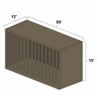 (image for) Winchester Grey 30" x 15" Plate Rack - WIN-PR3015