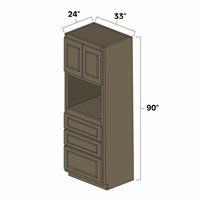 (image for) Winchester Grey 33" x 90" Universal Oven Cabinet - WIN-UOC3390