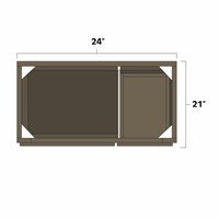 (image for) Winchester Grey 24" Vanity Sink Base Cabinet w/ Drawers on Right - WIN-V2421DR