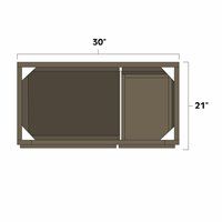 (image for) Winchester Grey 30" Vanity Sink Base Cabinet w/ Drawers on Right - WIN-V3021DR