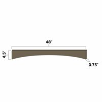 Winchester Grey 48" Arched Valance - WIN-VA48