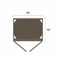 (image for) Winchester Grey 18" x 12" Single Decorative Stacker Wall Cabinet w/ Plain Glass Door - WIN-W1812PG