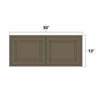 Winchester Grey 30" x 12" Bridge Wall Cabinet - WIN-W3012