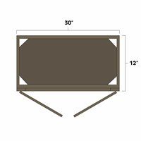 Winchester Grey 30" x 12" Bridge Wall Cabinet - WIN-W3012