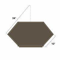 (image for) Winchester Grey 24" x 36" Diagonal Corner Wall Cabinet - WIN-WDC2436