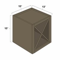 Winchester Grey 15" x 12" x 15" Wine Storage Cube - WIN-WINESC1515
