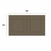 Winchester Grey 33" x 15" Refrigerator Wall Cabinet - WIN-WR3315