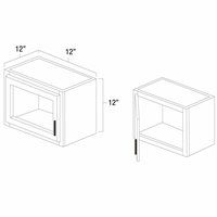 (image for) West Point Grey 12" x 12" Single Decorative Stacker Wall Cabinet w/Beveled Glass Door - WPG-W1212PG