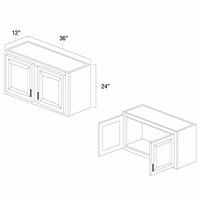 (image for) West Point Grey 36" x 24" Bridge Wall Cabinet - WPG-W3624