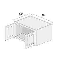 (image for) Aspen White 36" x 15" Refrigerator Wall Cabinet - ASP-WR3615