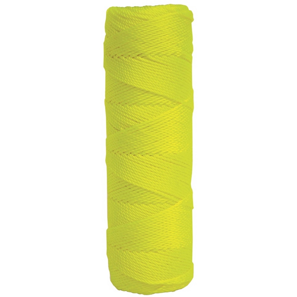 Kraft Tool BC356 Fluorescent Yellow Twisted Nylon Mason's Line - 350' Tube