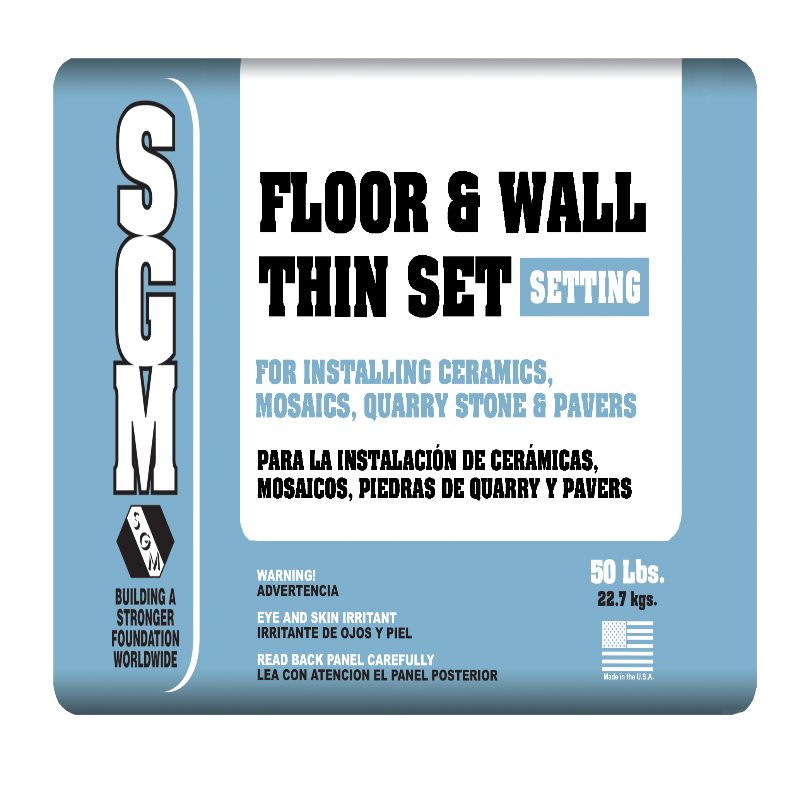 SGM 727 Floor and Wall Thin-Set Mortar White - 50 Lbs.