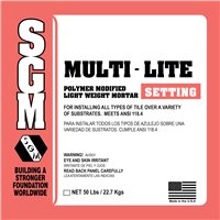SGM Multi-Lite Polymer Modified Light-Weight Mortar White - 30 Lbs.